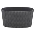 Sumela Anthracite Balcony Flower Pot with Drainage 4.7l