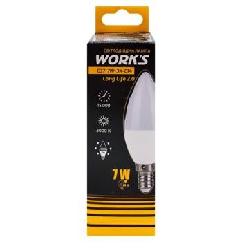 Work's Long-Life LED Lamp C37 7W 3K E14