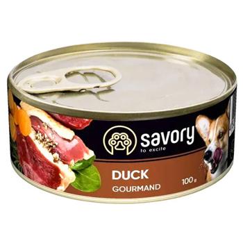 Savory Adult упаковка вологого корму для собак 100 г - качка - купить, цены на MasterZoo - фото 2