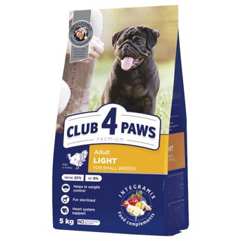 Корм сухий Club 4 Paws Premium з індичкою для контролю ваги собак малих порід 5кг - купити, ціни на MasterZoo - фото 1