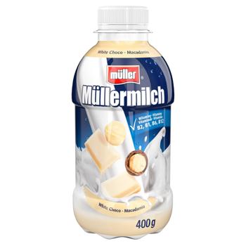 Шейк молочный Muller Белый шоколад-Макадамия 1,7% 400мл - купить, цены на КОСМОС - фото 1