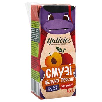 Galicia Apple-Peach smoothie 200ml - buy, prices for AlcoHub - photo 1