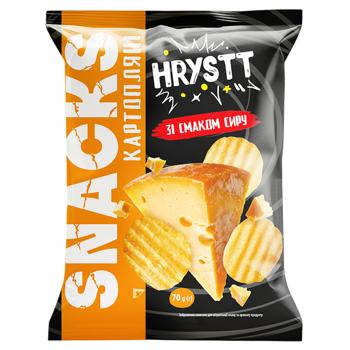 Снеки картофельные Hrystt со вкусом сыра 70г - купить, цены на Идеал - фото 1