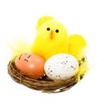 Decoris Chicken with Eggs in Nest Decoration 4pcs