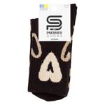 Носки Premier Socks Премиум женские с пушистым сердцем классические р.23-25 коричневый