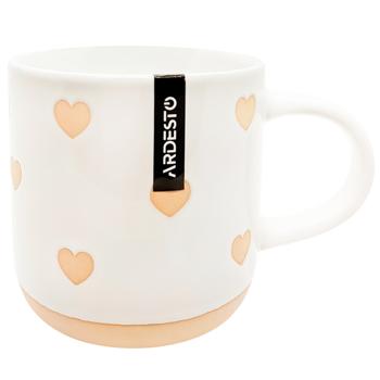 Чашка Ardesto Heart AR3030 420мл біла кераміка - купити, ціни на Восторг - фото 1