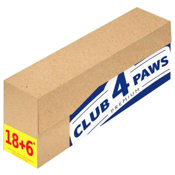 Club 4 Paws Premium Adult набір вологого корму для собак 18+6 шт х 100 г - курка - купити, ціни на MasterZoo - фото 1