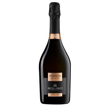Вино ігристе Soligo Prosecco Treviso біле екстра сухе 11% 0,75л - купити, ціни на ULTRAMARKET - фото 1