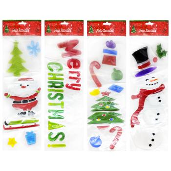 Christmas Silicone Stickers 14.5*50cm