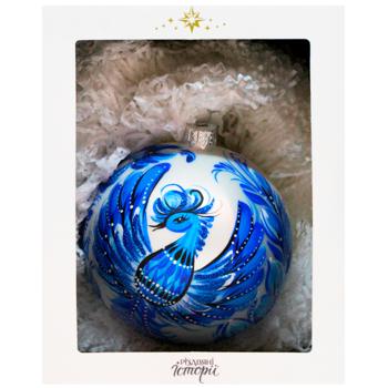 Rizdviani Istorii Petrykivka Blue Bird Christmas Tree Ball 10cm - buy, prices for - photo 2