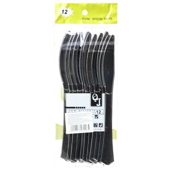 Metal Imitation Plastic Set of Disposable Knives 18.6cm 12pcs - buy, prices for COSMOS - photo 2