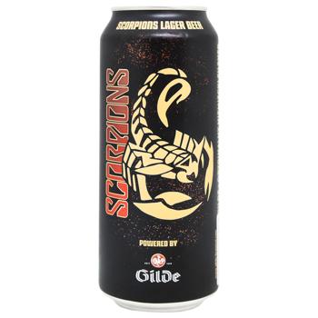 Gilde Scorpions Lager Light Filtered Beer 4.8% 0.5l