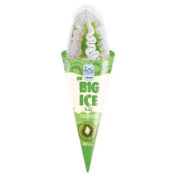 Мороженое Лімо Big Ice со вкусом киви двухслойное в вафельном рожке 140г - купить, цены на Торба - фото 1