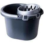 Відро для прибирання Алеана з віджимом сірий 15л