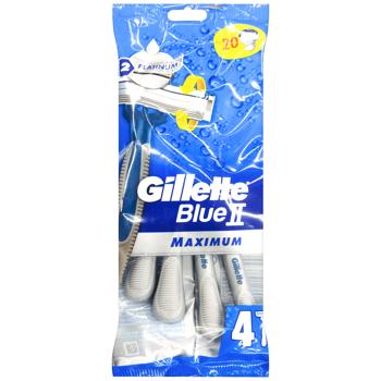 Бритвы Gillette Blue II Maximum одноразовые 4шт - купить, цены на NOVUS - фото 1