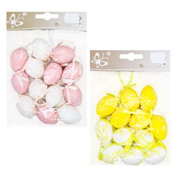 Набор пасхальных подвесок Яйцо 3*4см 12шт в ассортименте - купить, цены на ULTRAMARKET - фото 1