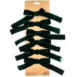 Набір оксамитових бантів Bona Di 6шт 13х17см смарагдовий