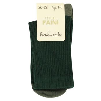 Moi Faini Ribbed Children's Socks s.20-22 Green - buy, prices for - photo 1