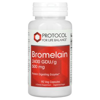 Бромелайн Protocol for Life Balance 2400 ДДУ/г 500мг 90 капсул - купити, ціни на Біотус - фото 1