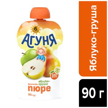 Пюре Агуня Яблуко-груша без цукру 90г - купити, ціни на КОСМОС - фото 2