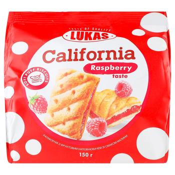 Печиво Lukas California малина 150г - купити, ціни на Ідеал - фото 1