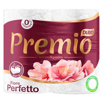 Туалетная бумага Диво Premio Fiore Perfetto 4-слойная 4шт