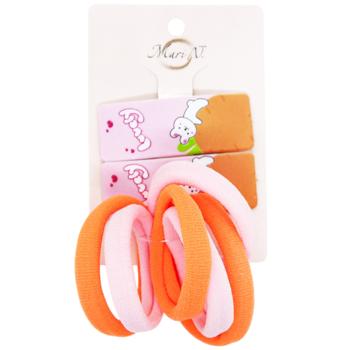 Mari N. Set of Kid's Hair Clips with Print and Elastic Bands 8pcs in assortment - buy, prices for - photo 5