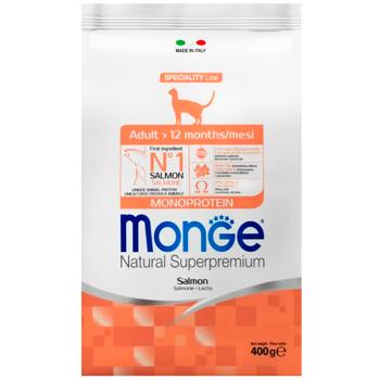 Корм сухий Monge Monoprotein з лососем для котів 400г - купити, ціни на MasterZoo - фото 1
