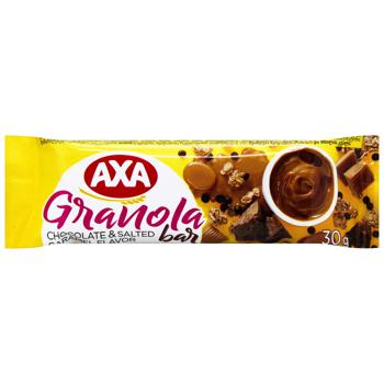 AXA Granola Bar with Chocolate and Salted Caramel Flavor 30g - buy, prices for ULTRAMARKET - photo 1