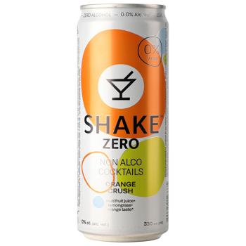 Shake Zero Alco Cocktails Orange Сrush Non-alcoholic Strongly Carbonated Drink 0.33l - buy, prices for Epicentr FOOD - photo 1