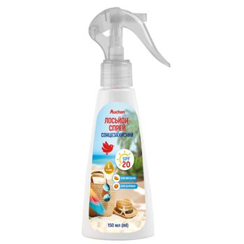 Auchan Sunscreen Spray Lotion SPF20 150ml - buy, prices for Auchan - photo 1