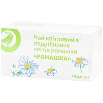 Auchan Tea flower of crushed chamomile flowers in teabags 20pcs*1g