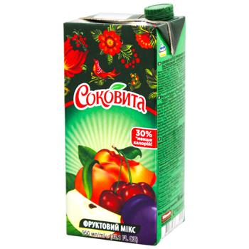 Напиток сокосодержащий Соковита мультивитаминный с мякотью 0,95л - купить, цены на Чудо Маркет - фото 1