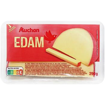 Сир Auchan Едам 42% 290г