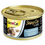 Корм GimCat Shiny Cat для котів усіх порід з тунцем та креветками 70г