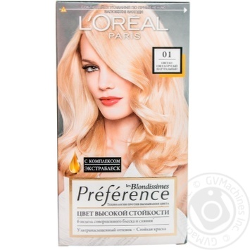 Краска для волос L'oreal Recital Preference №01 Светло-светло-русый натуральный купить, цены на МегаМаркет - фото 4