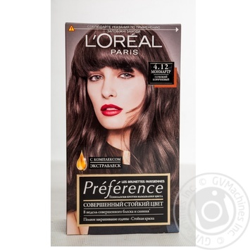 Краска для волос L'Oreal Paris Preference 4.12 шт купить, цены на МегаМаркет - фото 1