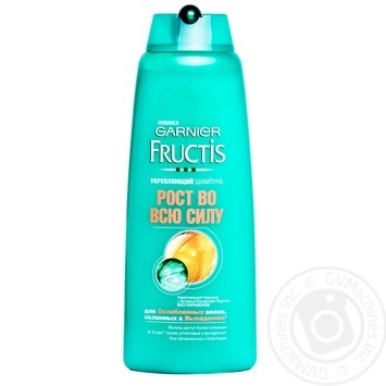 Шампунь Garnier Fructis Ріст на повну силу зміцнюючий для ослабленого волосся схильного до випадання 400мл купити, ціни на МегаМаркет - фото 1