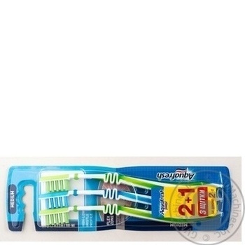 Зубна щітка Aquafresh Ін-бітвін Клін 2+1 купити, ціни на МегаМаркет - фото 1