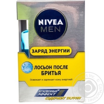 aftershave lotion nivea energy charge 100ml