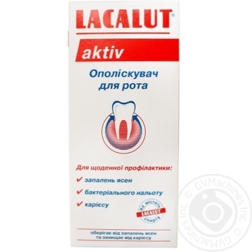 Ополаскиватель для рта Lacalut Aktiv 300мл купить, цены на МегаМаркет - фото 1