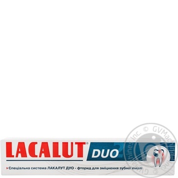 Зубная паста Lacalut Duo 75мл купить, цены на МегаМаркет - фото 1
