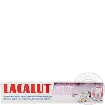 Зубна паста Lacalut White Едельвейс 75мл купити, ціни на МегаМаркет - фото 1