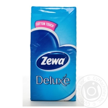 Бумажные носовые платочки Zewa Deluxe 3 слоя 10 упаковок по 10шт купить, цены на МегаМаркет - фото 1