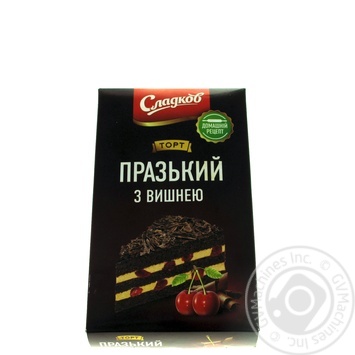 Торт Сладков Празький з вишнею 200г купити, ціни на МегаМаркет - фото 1