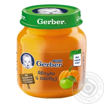 Puree Gerber apple and pumpkin starch and sugar free for 5+ month babies 130g - buy, prices for MegaMarket - photo 1