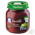 Fruit puree Gerber apple and blueberry for 5+ months babies 130g