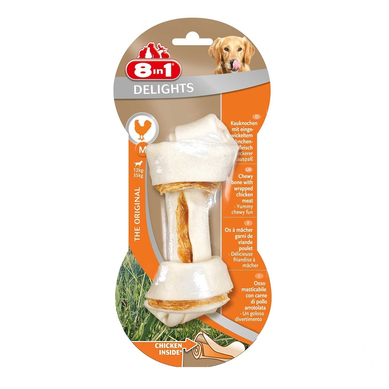 

Косточка 8in1 Delights с мясом внутри 14см