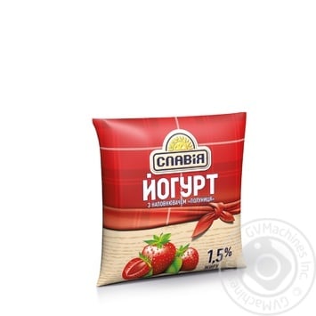 Slavia Strawberry yogurt 1.5% 400g - buy, prices for Auchan - photo 2