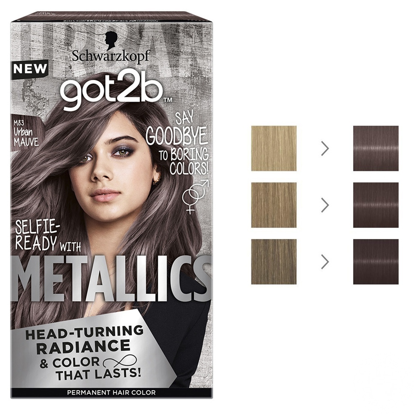 

Стойкая крем-краска got2b Metallics M83 Урбанистический Металлик 142,5мл